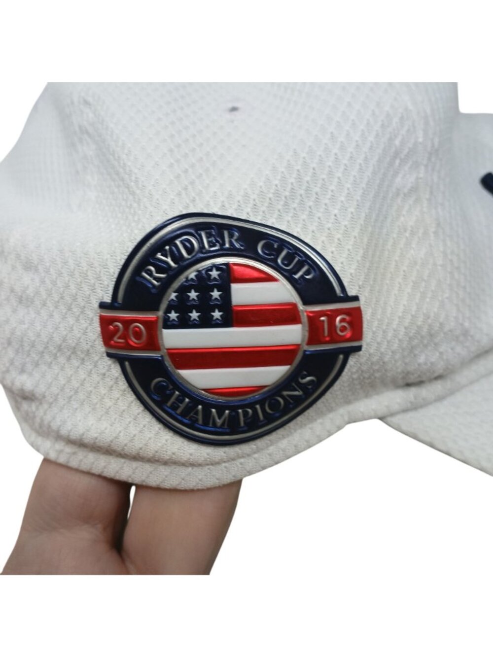 New Era Golf USA 2016 Ryder Cup Adjustable White Hat Embroidered Patches #D5 - Picture 8 of 13